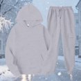 thumbnail image 2 of ClodeEU Womens Sweatsuits 2 Piece Set ,Loose Hoodie Sweatshirt With Pockets,Jogger Pants Fall Tracksuit Gray,Womens Plus XXL, 2 of 5
