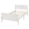 thumbnail image 4 of Jopath Twin Platform Bed, Wood Bed Frame with Headboard and Wood Slat Support for Teen and Adult White, 4 of 9