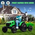 thumbnail image 5 of Yesfashion Ride on Tractor with Trailer, 12V Kids Electric Vehicle 80W Dual Motors with Detachable Trailer, Remote Control, LED Light, Music, USB & Bluetooth, Best Gifts, 5 of 5