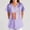 Purple, variant on Women's "250 Years" Vertical Text V-Neck Tee with "USA" Star Circle and Distressed Flag, Dual Front Pockets for Practical Style, Perfect for Nurse Shift Teacher Duty Red L