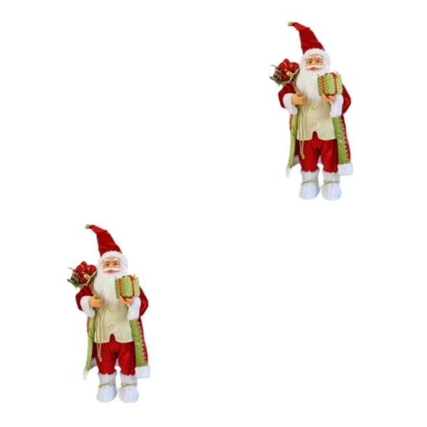Wosthever Christmas Doll Santa Claus Home Ornament for Bag Table Shop with Gifts Type1 NO1