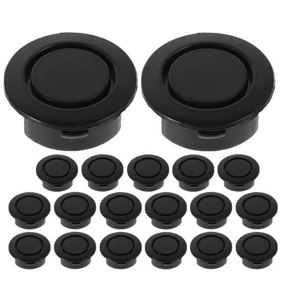 SEWCHICS 20pcs Black Rubber Universal Bumper Hole Cover Plugs for Home Use, Easy to Install, Versatile Protective Design
