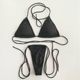 thumbnail image 5 of HomeGardon Summer Saving 2024 Bikini Sets for Women Two Piece Bikini Swimsuit Sexy Swimwear Halter String Triangle Bikini Sets Women's Ribbed Triangle Top Bathing Suits Cheeky Bikini Sets, 5 of 7