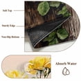 thumbnail image 6 of Spring Floral Area Rugs 5'x7', Washable Small Throw Rugs for Laundry Room Playroom, Yellow Roses Flowers Rustic Botanical Pink Indoor Outdoor Rug Non-Slip Low Pile Carpet Runner Reversible Floor Mats, 6 of 8