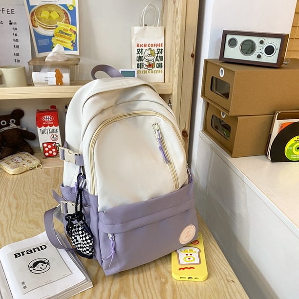 Mochila escolar para estudiantes de secundaria Simple mochila estilo ins versión coreana mochila de gran capacidad
