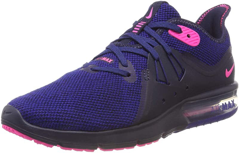 lavabo deuda Normalmente Nike Women's Air Max Sequent 3 Running Shoe, Blue, 7 B(M) US - Walmart.com