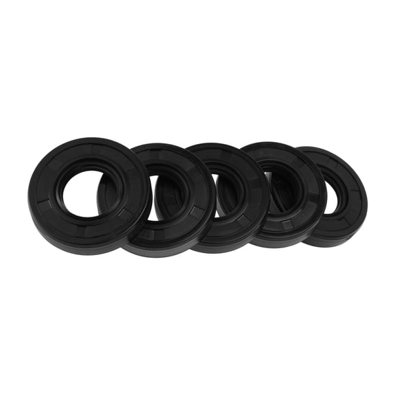 Unique Bargains Universal Oil Seal TG4 Lip Seal Ring Rotary Shaft Seal 25x52x10mm High Pressure NBR Rubber Black 5 Pcs