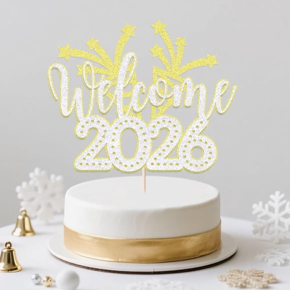 Cake Topper Sodasos da la bienvenida a la fiesta de feliz año nuevo 2026