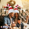 thumbnail image 5 of PMU Christmas Light-Up Striped Plush Santa Hat Red/White Christmas Celebration Costume Party Accessorie Costume Party Accessories Props Party Supplies for Plays, Festivals, Photo Shoots (1/Pkg) Pkg/1, 5 of 7