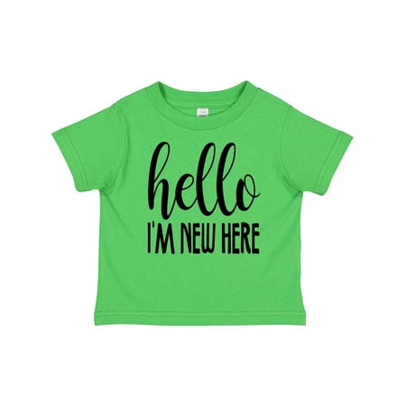 

Inktastic Hello I m New Here Gift Toddler Boy or Toddler Girl T-Shirt