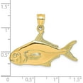 thumbnail image 4 of 14K Yellow Gold 3-D Polished Pompano Fish Charm - 19.25mm, 4 of 6