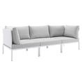 thumbnail image 2 of Modway Harmony Sunbrella® Outdoor Patio Aluminum Sofa in White Gray, 2 of 8