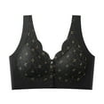 thumbnail image 3 of Fatuov Wirefree Bras for Women Push-Up Sexy Lace Seamless Bralettes for Casual Bras 42A, Black, 3 of 5