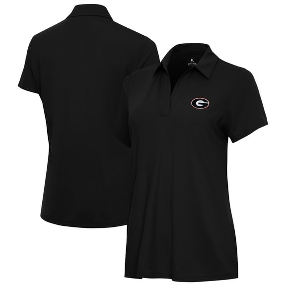 Women's Antigua Black Georgia Bulldogs Era Polo