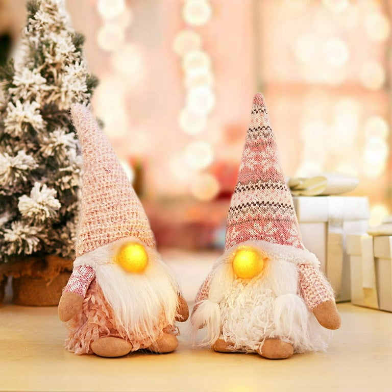 D-FantiX Christmas Chef Gnomes Plush, 2 Pack Handmade Kitchen Chef Tomte  Swedish Gnome Scandinavian Figurine Nordic Gnomes Plush Elf Doll Christmas