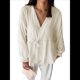 thumbnail image 2 of Tops para Mujer, Informales, con Lazo Frontal, Estilo Babydoll, de Otoño, de Larga, con Cuello en V, Ropa Peplum Albaricoque L, 2 of 7