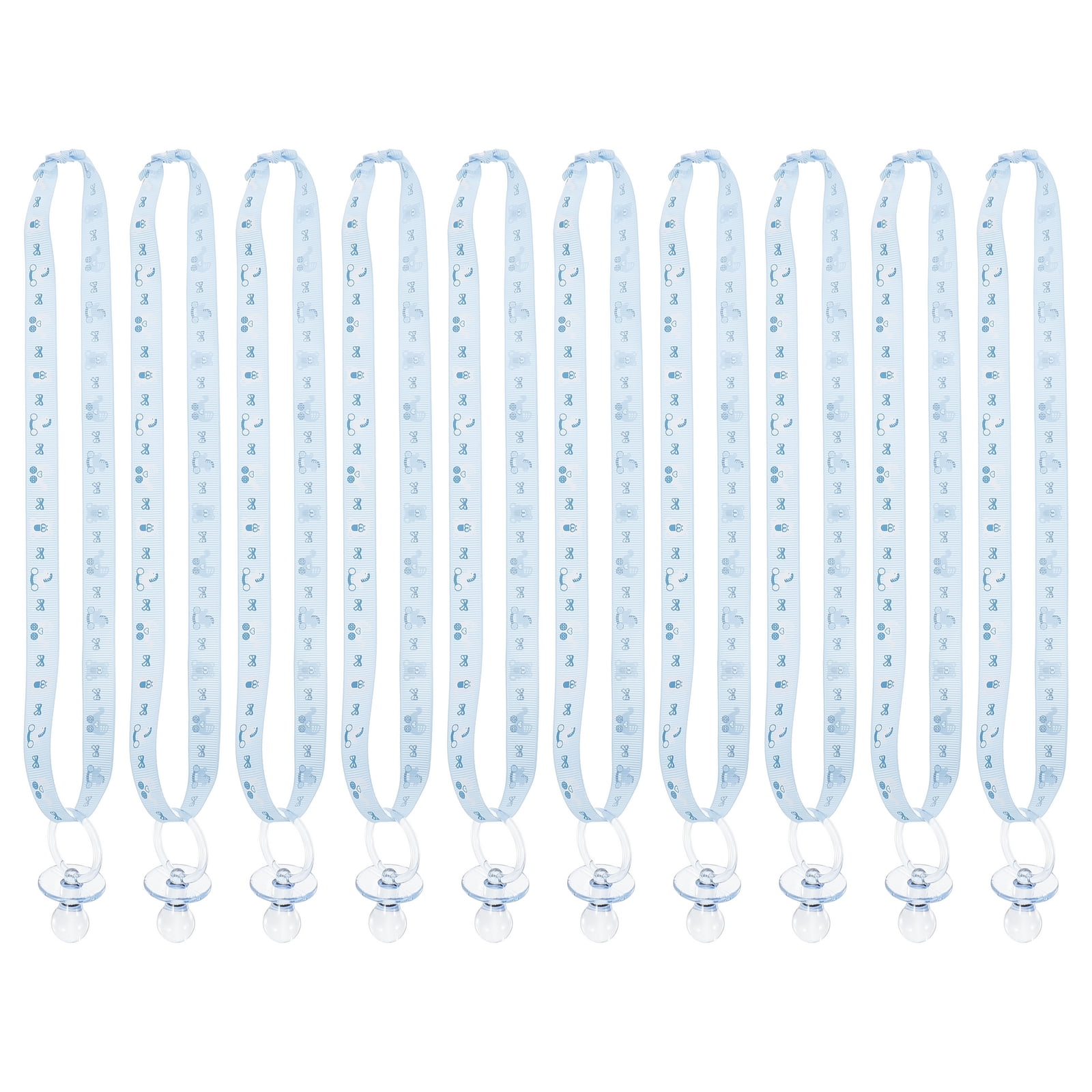 Pacifiers Necklace 10pcs Baby Shower Pacifier Necklace Pacifier Ribbon