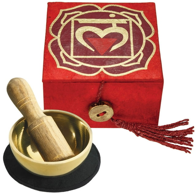 Mini Meditation Bowl Box 2 inches Root Chakra DZI