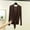 #251-Coffee, variant on TaTaai Womens Long Sleeve Cardigan V Neck Loose Fit Solid Soft Silky Open Front Kimono with Sleeveless Vest Two Piece Set for Summer Gift
