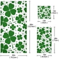 thumbnail image 3 of Coolnut 3-Piece St. Patrick's Day Clover Towel Set, Absorbent Soft Bathroom Decorative Towel Set with Bath Towel, Hand Towel & Washcloth Washcloth Gift, 3 of 7
