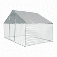 thumbnail image 3 of CASEMIOL 10×6×6ft Large Chicken Coop, Metal Chicken Run with Waterproof, Durable UV Cover, Poultry Chicken Pen for Outdoor, Backyard and Farm, 3 of 7