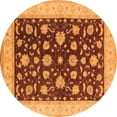 thumbnail image 1 of Ahgly Company Indoor Round Oriental Orange Industrial Area Rugs, 4' Round, 1 of 4