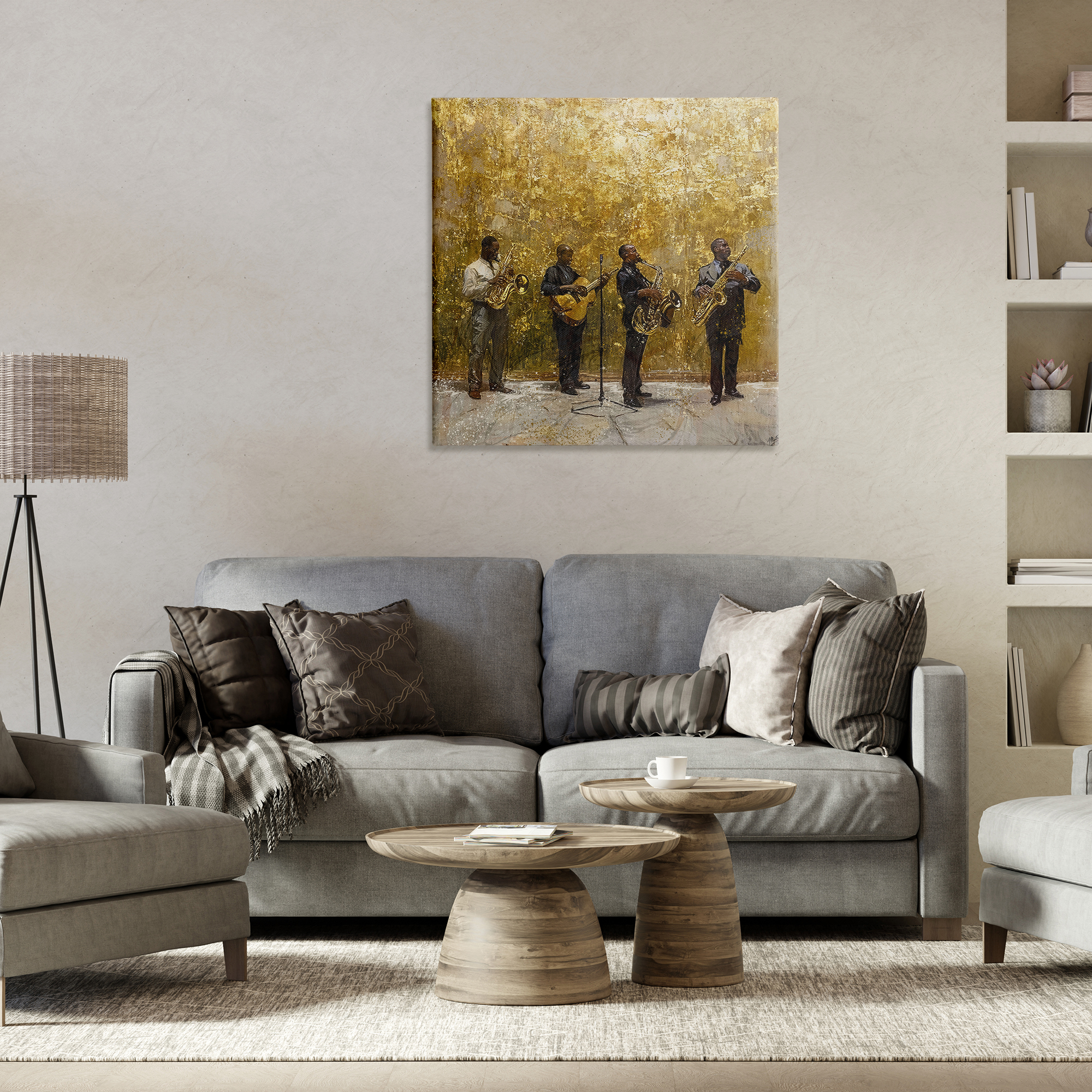 Golden Era Jazz Musicians Canvas Wall Art, design by Marta Wiley