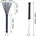 thumbnail image 6 of 2PCS Drum Brushes Retractable Drum Wire Brushes Drum Sticks Brush with Comfortable Aluminum Handles, Perfect Gift for Rock Band, Jazz Folk, Cajon, Drummers, Music Lovers, Beginners (Black), 6 of 7