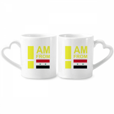 

I Am From Asia Art Deco Fashion Couple Porcelain Mug Set Cerac Lover Cup Heart Handle