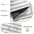 thumbnail image 3 of Black Grey Geometric Round Area Rug 3 FT, Small Kitchen Bathroom Mat, Square Minimalist Modern Washable Indoor Outdoor Throw Runner Carpet Non-Shedding Doormat for Table Shower Sofa Entryway, 3 of 5