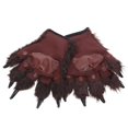 thumbnail image 2 of 1 Pair Werewolf Claw Gloves: Halloween Parties Supply - Furry Wolf Hand Accessories With Hairy Claws - Stage Performances Cosplay Gloves(Fingerless St, 2 of 3