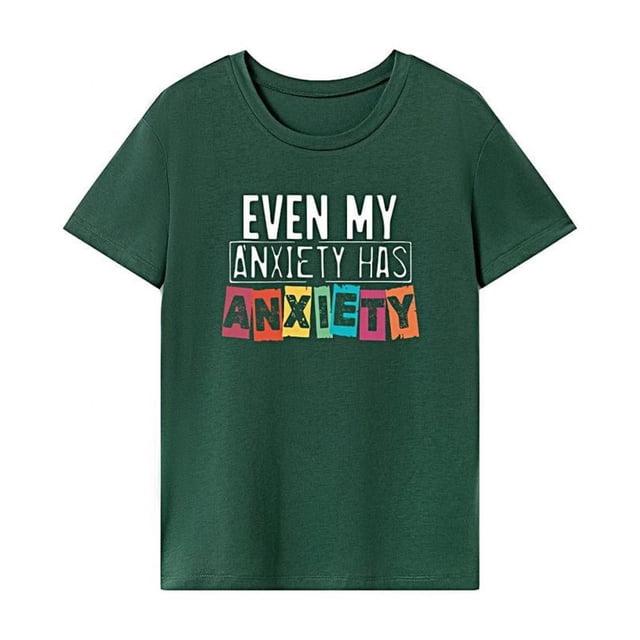 Camiseta para mujer con cuello redondo y manga corta simple y elegante para viajes por la calle XL