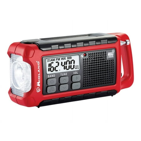 Midland - Weather Alert Radio - Red, Black