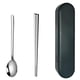 thumbnail image 2 of Juego de utensilios portátiles con estuche, accesorios de almuerzo de acero 2pcs verde oscuro, 2 of 9