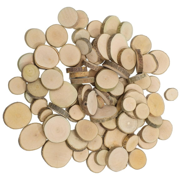 UPKOCH 100pcs 1.5-3CM Wood Log Slices Discs for DIY Crafts Wedding Centerpieces