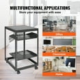 thumbnail image 6 of BENTISM 15U Open Frame Server Rack, 15''-40'' Adjustable Depth, Free Standing or Wall Mount Network Server Rack, 4 Post AV Rack with Casters Two Shelves, 6 of 9