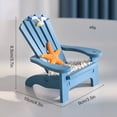 thumbnail image 7 of Sinkoo 4 Pcs Wooden Handmade Mini Beach Chair Ornament Decorations for Bedroom, Office, Nautical Ocean Home Decor, Article Home, Coastal Beach Decor (blue), 7 of 7