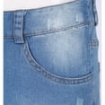 thumbnail image 7 of Sxiwei Women Casual Zipper Fly Pockets Slim Fit Miniskirt Mid Waisted Washed Denim Jean Short Skirt Blue 4XL, 7 of 7