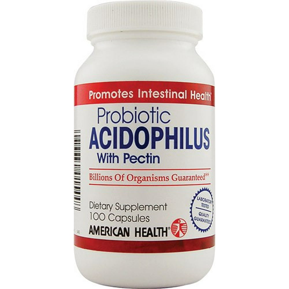 American Health Potent Probiotic Acidophilus with Pectin 6 Billion CFU 100 Capsules