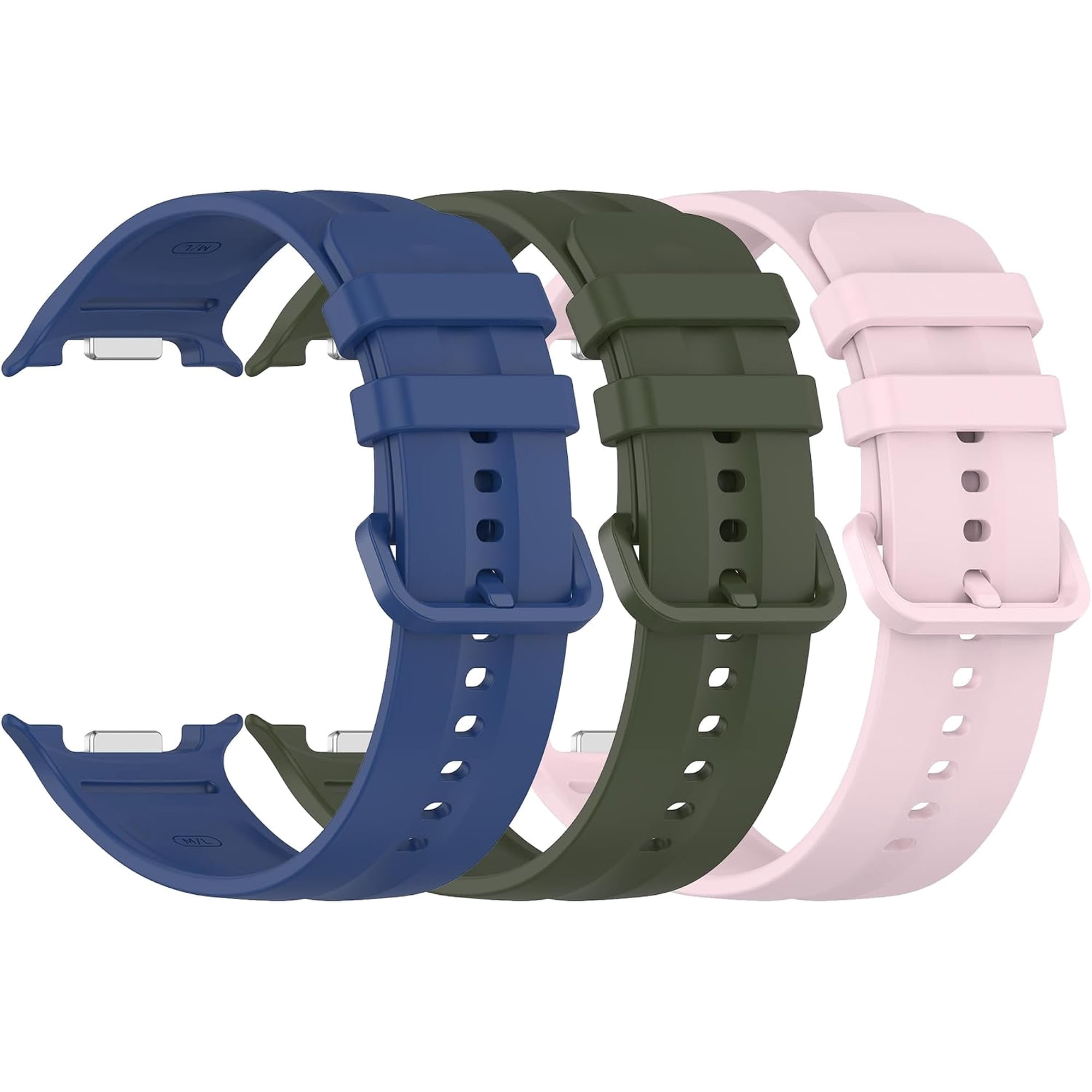 MYKOMI 3 Pack Bands Compatible with Samsung Galaxy Watch 9 Watch 8 40mm/44mm, Watch 8 Classic 46mm Wristband Soft Silicone Sport Strap Replacement for Galaxy Watch 8 Smartwatch Accessory