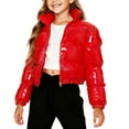 thumbnail image 4 of ATOGUTA Girls Down Winter Coat Quilted Puffer Jacket Warm Hooded Parka Snow Coats Size 1T-10 Red, 4 of 6