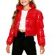thumbnail image 4 of Parkas de manga larga para niños, de invierno, de color liso, estilo corto, cálidas y gruesas, con cremallera, de poliéster., 4 of 6