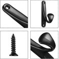 thumbnail image 4 of 8 Pcs Black Wall Hooks, Matte Black Coat Hooks, Heavy Duty Clothes Hooks, Aluminum Alloy Clothes Hooks for Backpack Hat, 4 of 5