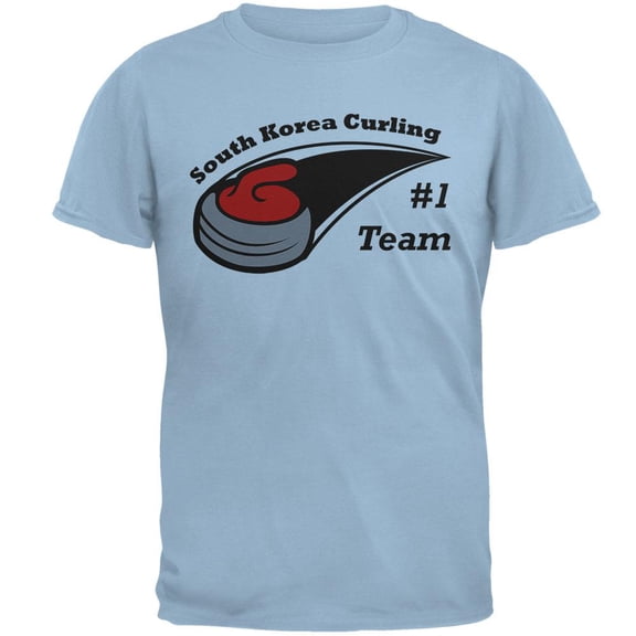 Winter Games Curling Team South Korea Mens T Shirt Light Blue 2XL