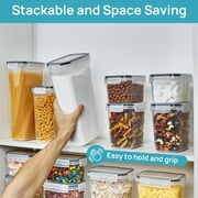 Sindcom Airtight Food Storage Containers Set, 38pcs Plastic Kitchen and Pantry Organization Canisters, Black