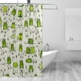 thumbnail image 2 of Funny Frogs Pattern Bath Shower Curtain 72x72in Polyester Fabric with 12 Curtain Hooks Bathroom Accessories Decoration, 2 of 6