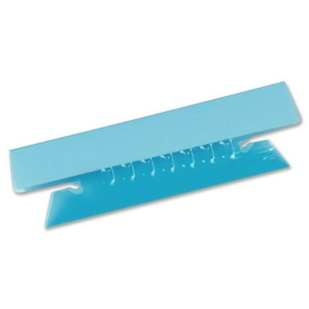 Pendaflex 43-1/2-BLU Hanging File Folder Tabs, 1/3 Tab, 3 1/2 Inch, Blue Tab/White Insert, 25/Pack