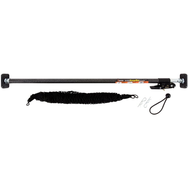Keeper Corporation Cargo Bar 05060 Ratcheting Lock; Adjusts 40 Inch To 70 Inch Length; With Net