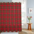 thumbnail image 4 of Shower Curtains for Bathroom, Red Green Checkered Waterproof Fabric Shower Curtain, Christmas Red and Green Plaid Decorative Bathroom Curtain for Bathtub, 36"x72", No Hooks Included, 4 of 9