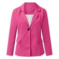 thumbnail image 6 of BRDFRL Women's Lined Blazers Business Casual Long Sleeve Blazer Open Front Lightweight Suit Jacket for Work Hot Pink 2XL, 6 of 6